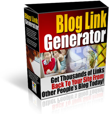 Product picture Blog Link Generator - Thousands Of Links Back To Your Web Site From Other People´s Blogs