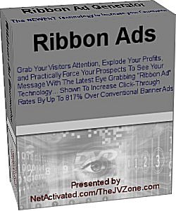 Product picture Ribbon Ad Generator - Grab Visitors Attention, Explode Profits, Force Your Prospects To See Your Message